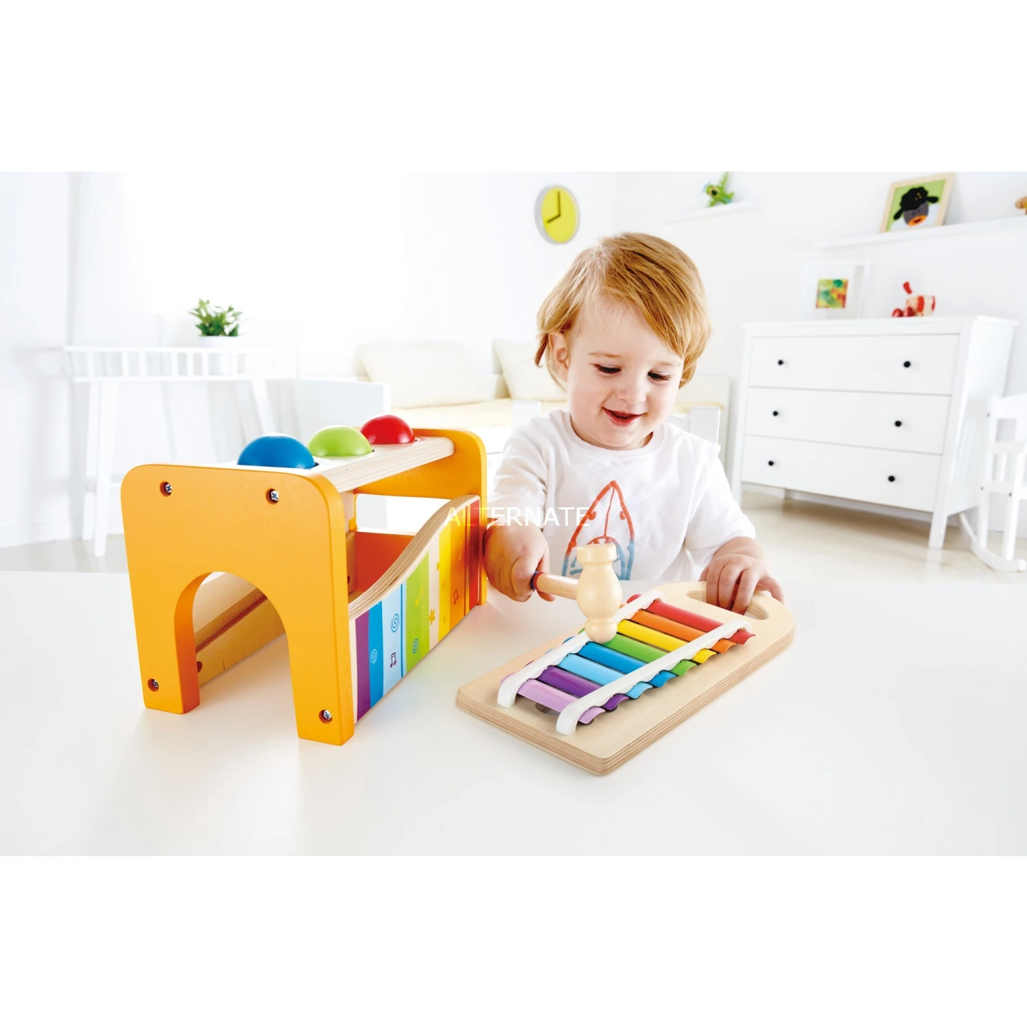 Musikinstrumente Hape 2in1 Xylophon Und Hammerspiel, Musikspielzeug 4 Musikinstrumente Hape 2in1 Xylophon Und Hammerspiel, Musikspielzeug – Bild 4